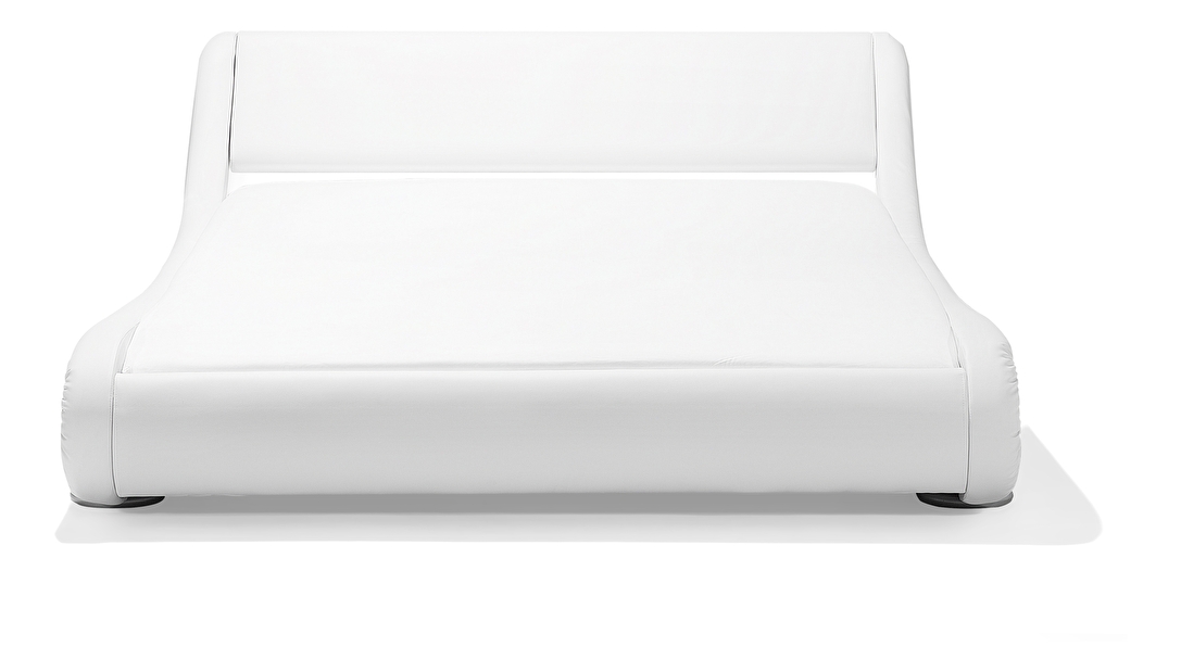Manželská postel 160 cm AVENUE 2 (s roštem) (bílá)