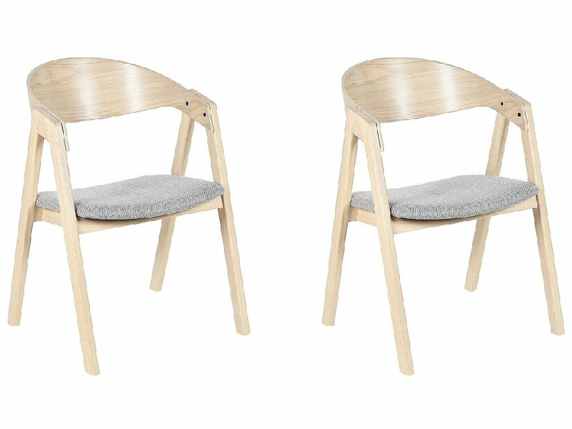 Set 2 ks jídelních židlí Yugo (světlé dřevo)