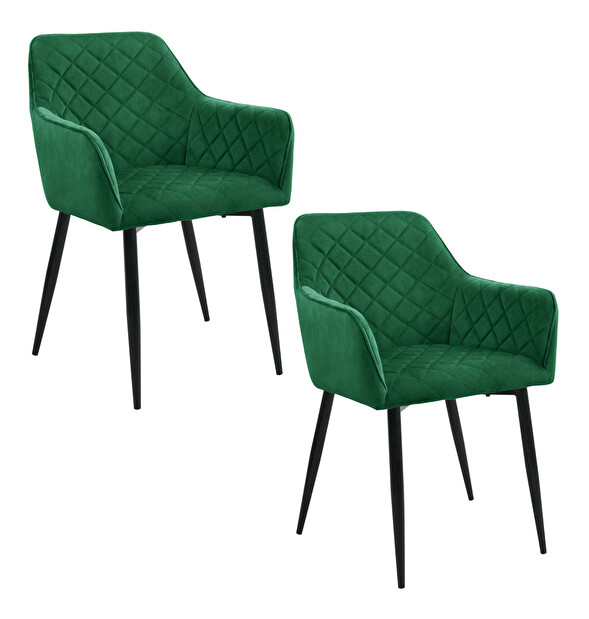 Konferenční židle Sunanda (tmavě zelená) (2ks)