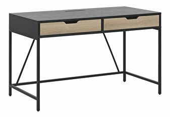 PC stolek JANDARA (světlé dřevo + černá)