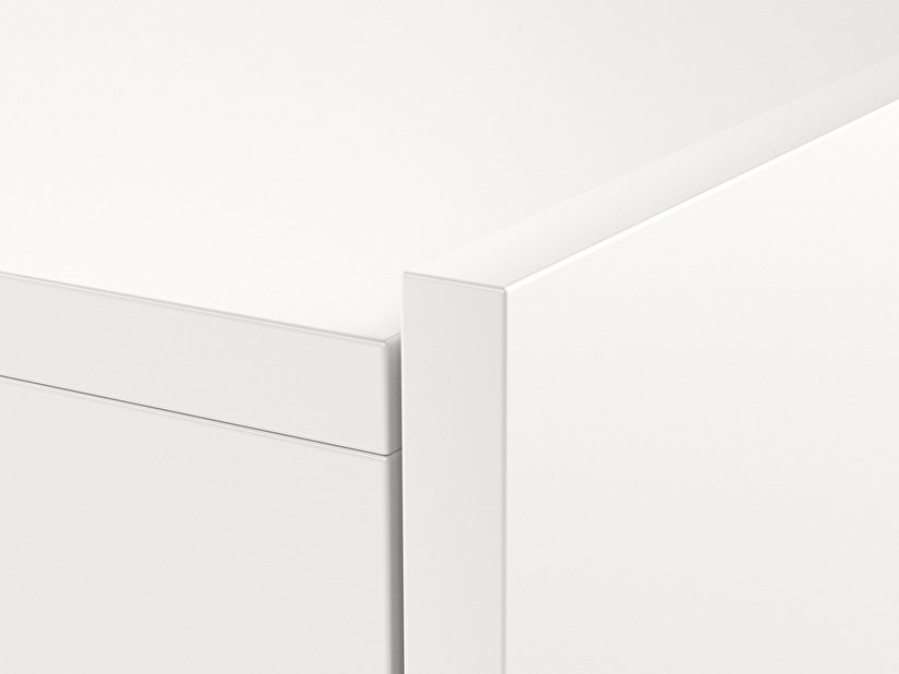 TV stolek/skříňka Slant 160 (bílá matná + bílý lesk) (s osvětlením) *výprodej