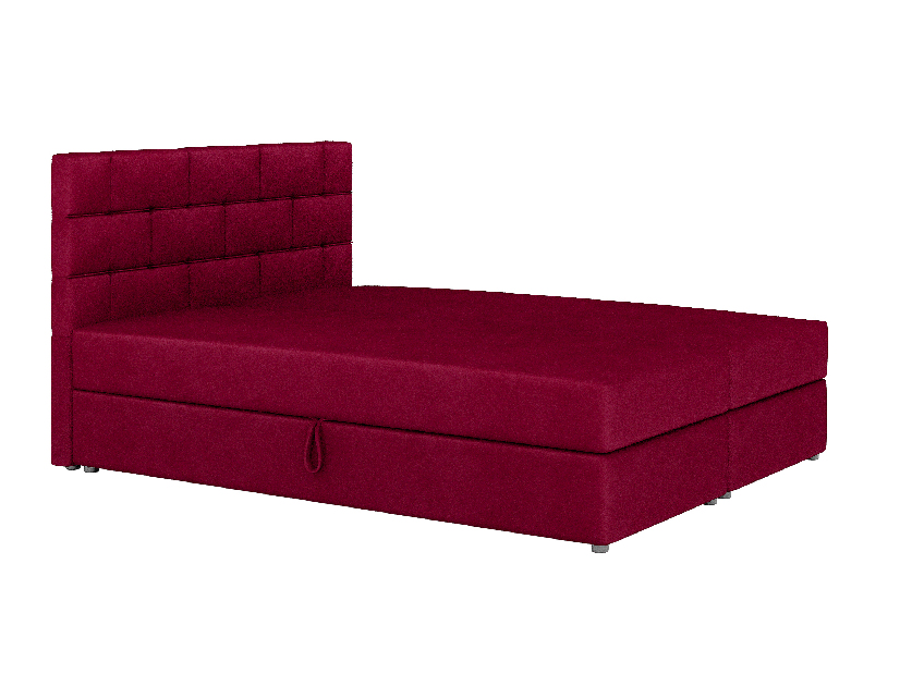 Kontinentální postel 160x200 cm Waller Comfort (bordó) (s roštem a matrací)