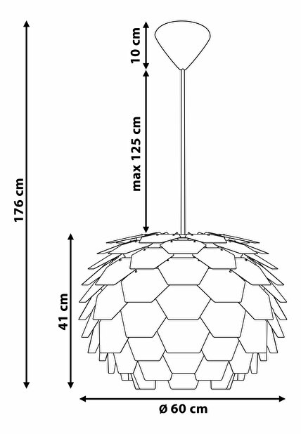 Závěsná lampa Segou (měděná) (velká)