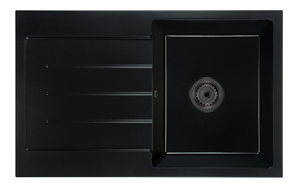 Kuchyňský dřez Ruxom (černá) (s 1 otvorem pro baterii) (L)