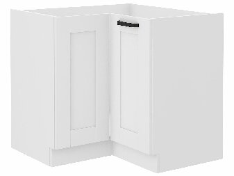 Rohová dolní kuchyňská skříňka Lucid 89 x 89 DN 1F BB (bílá + bílá)