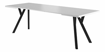Rozkládací jídelní stůl 90-240 cm Marion (bílá + černá) (pro 8 a více osob)