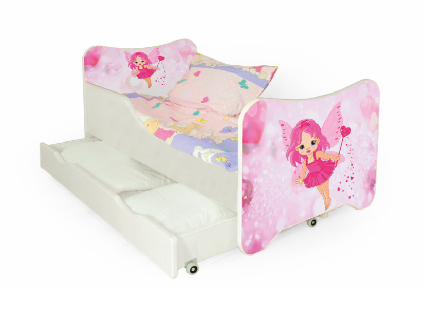 Jednolůžková postel 80 cm Happy Fairy (s roštem a matrací) *výprodej