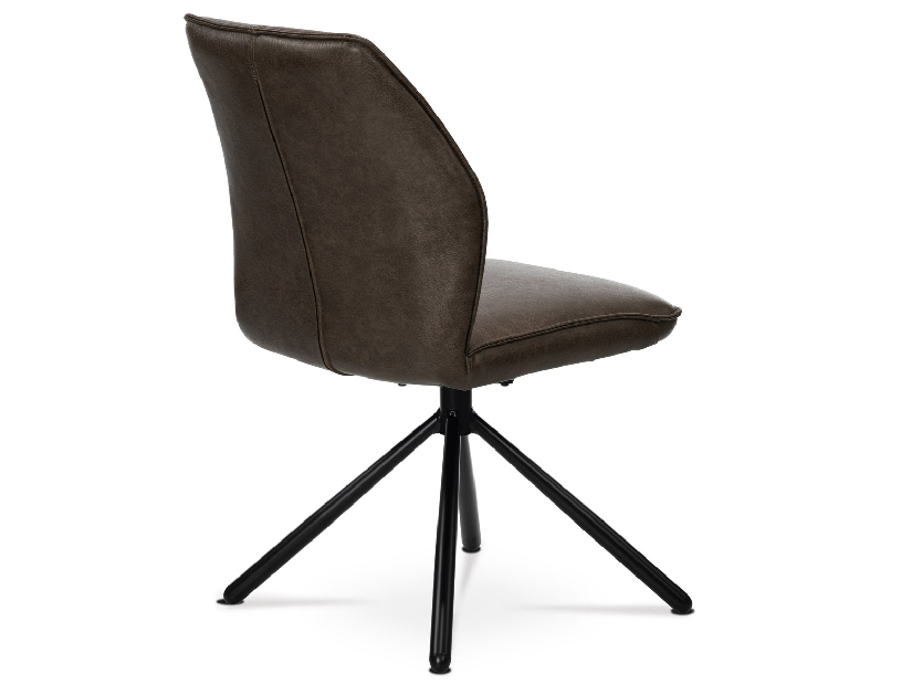 Jídelní židle Herbia-397-BR3 (tmavě hnědá + černá)