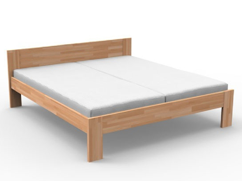 Manželská postel 180 cm Natália (s rošty a matracemi) (masiv)