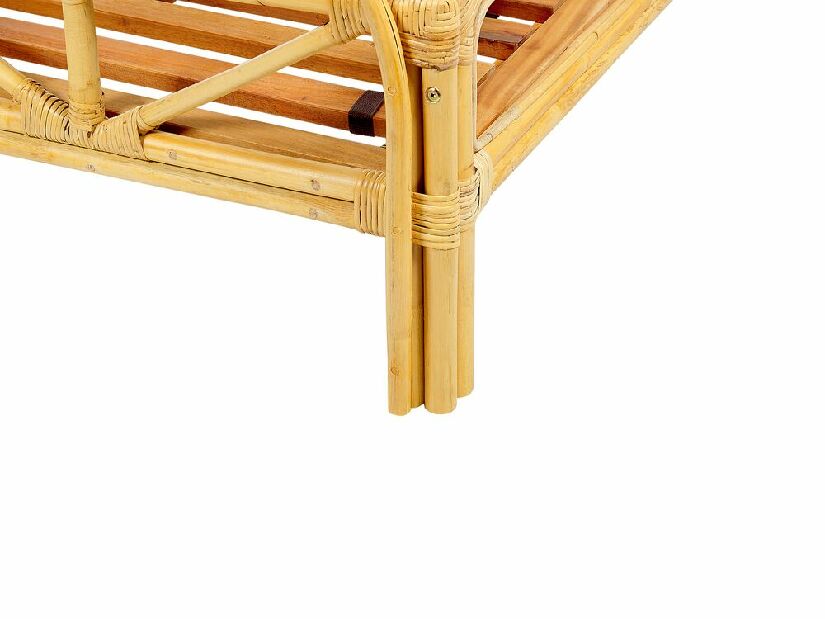 Manželská postel 140 cm Floyd (světlé dřevo) (s roštem)