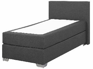 Kontinentální postel 90 cm PREMIER (s matracemi) (šedá)