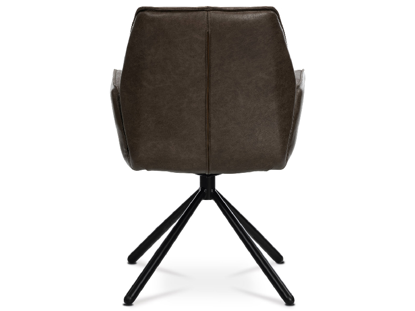 Jídelní židle Hamea-398-BR3 (tmavě hnědá + černá)