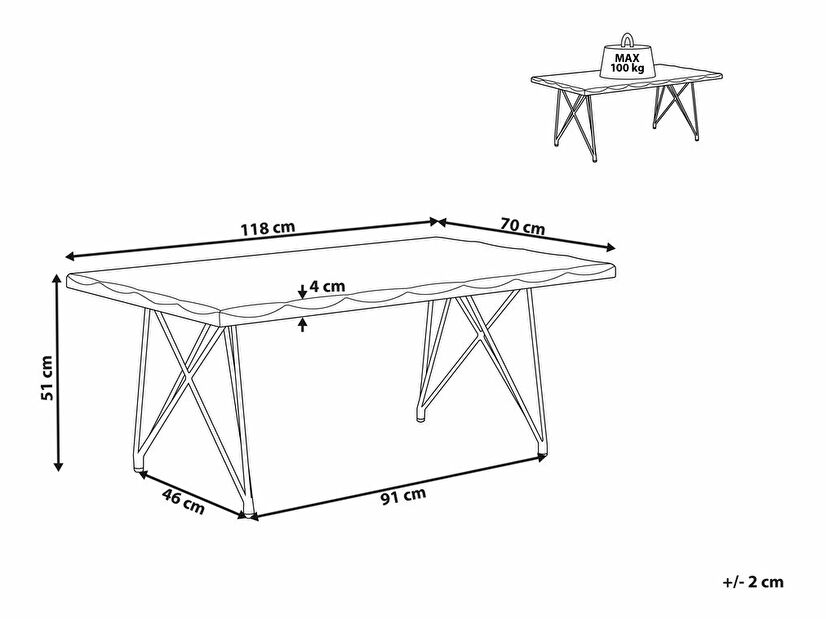 Konferenční stolek Raly (světlé dřevo)