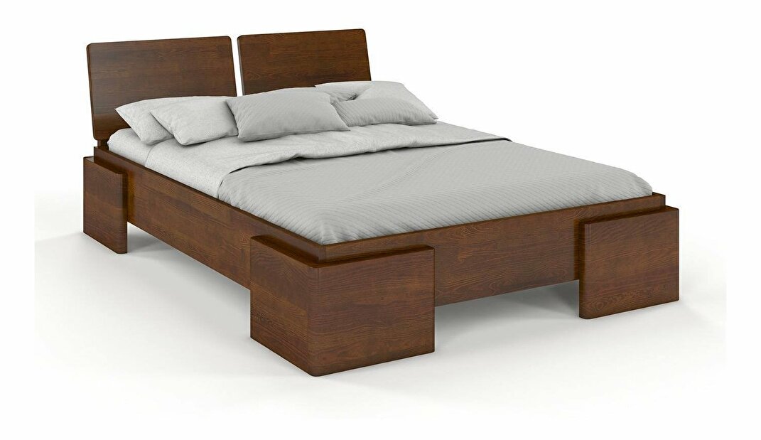 Manželská postel 200 cm Naturlig Jordbaer High (borovice) (s roštem) *bazar