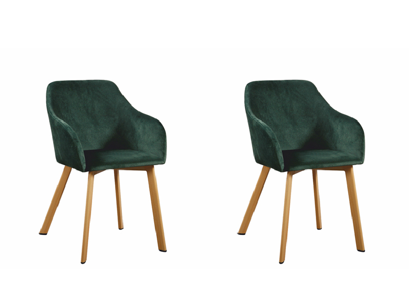 Set 2 ks. jídelních židlí Talira (zelená + buk) *výprodej