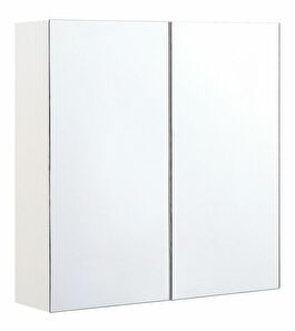 Koupelnová skříňka Navza (bílá + stříbrná)