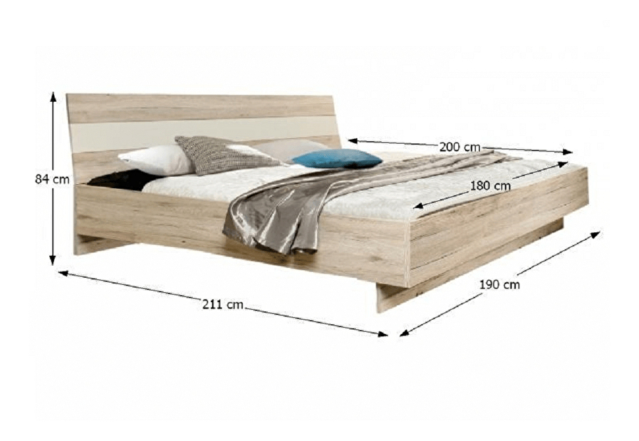 Manželská postel 180 cm Viloci