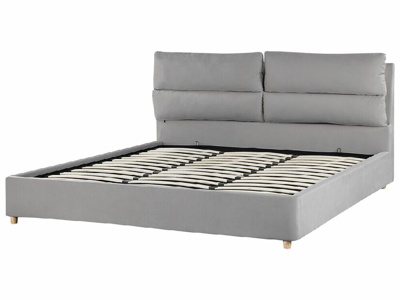 Manželská postel 180 cm Batil (šedá) (s roštem) (s úl. prostorem)