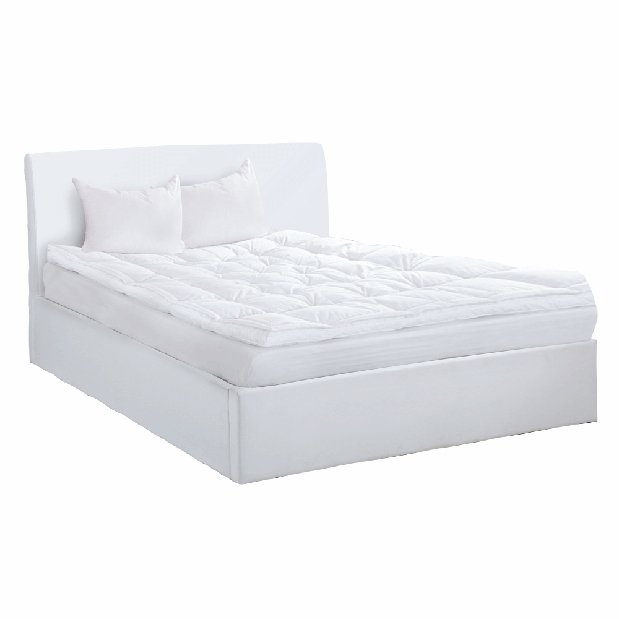 Manželská postel 180 cm Kralla (bílá) (s roštem)