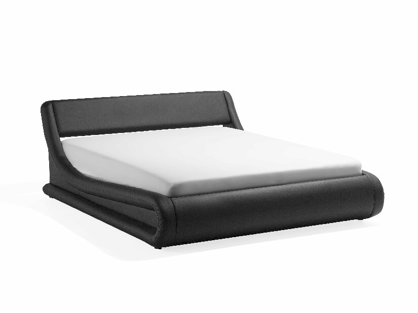 Manželská postel 180 cm AVENUE (s roštem a úl. prostorem) (černá)