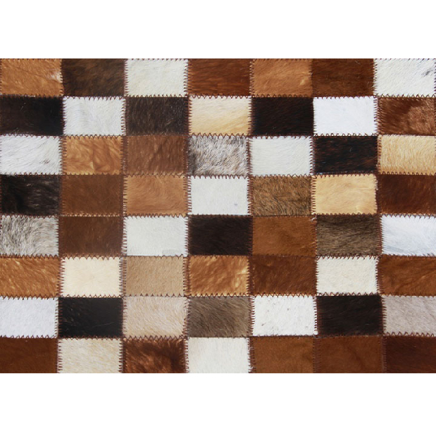 Kožený koberec Korlug TYP 03 (hovězí kůže + vzor patchwork)