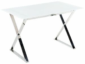 Jídelní stůl Ariane (bílá + stříbrná) (pro 4 osoby)