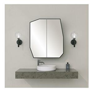 Koupelnová skříňka se zrcadlem Quentin (černá)