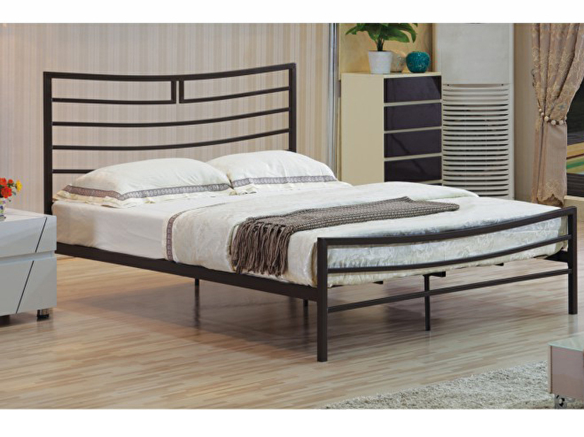 Manželská postel 160 cm Dalia (s roštem) (černá)