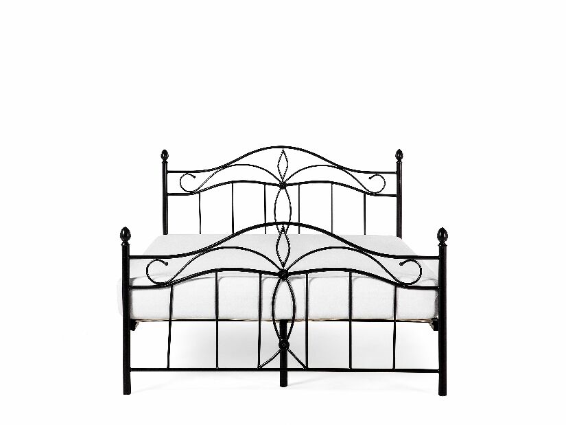 Manželská postel 180 cm ANTALIA (s roštem) (černá) *výprodej*výprodej