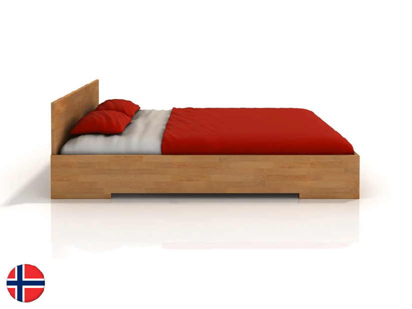 Manželská postel 160 cm Naturlig Kirsebaer High (buk) (s roštem)