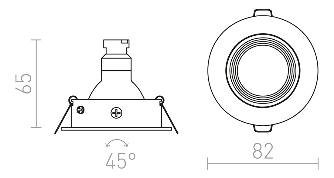 Podhledové svítidlo Tix 230V GU10 50W (leštěný hliník)