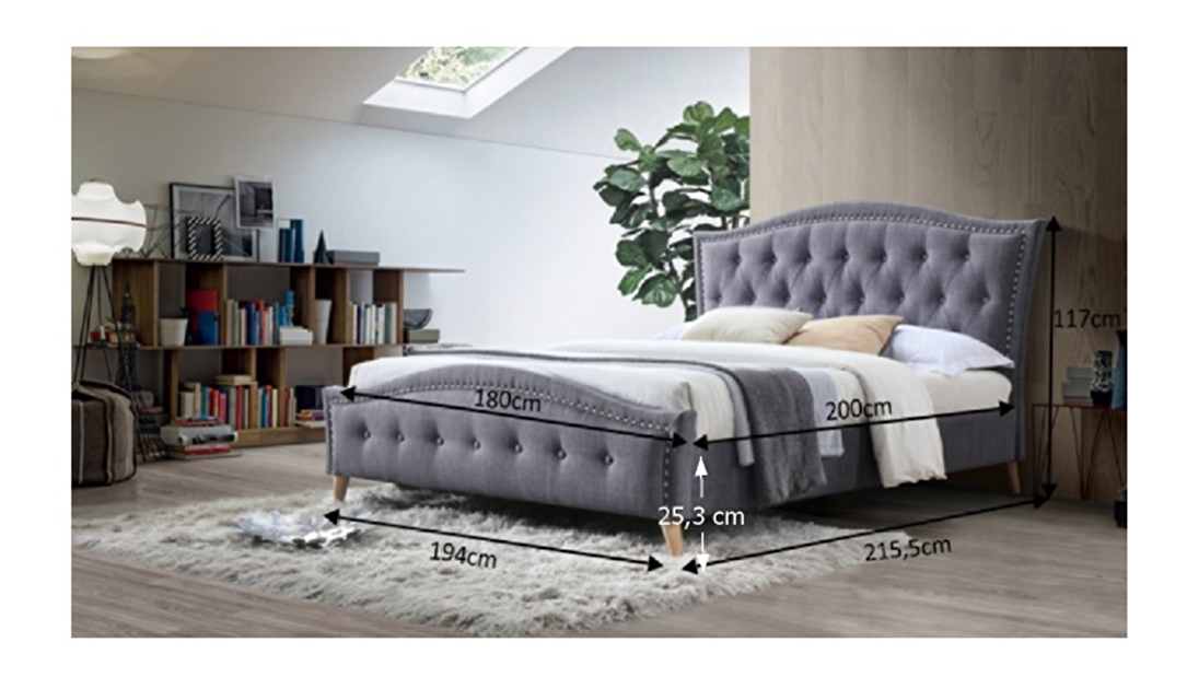 Manželská postel 180 cm Giovana (s roštem)