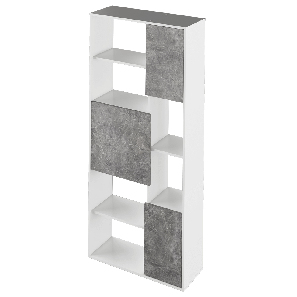 Regál Umini (bílá + beton)