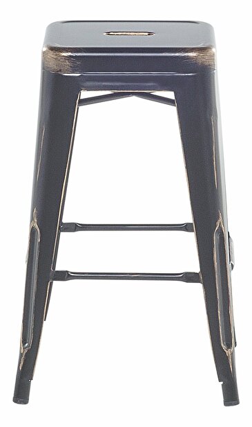 Set 2ks. barových židlí 60cm Cabriot (černozlatá)