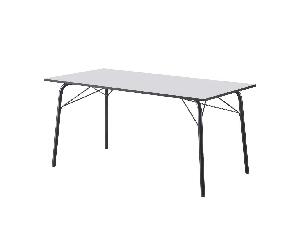 Jídelní stůl 160 MALAK (bílá + černá) (pro 6-8 osob)