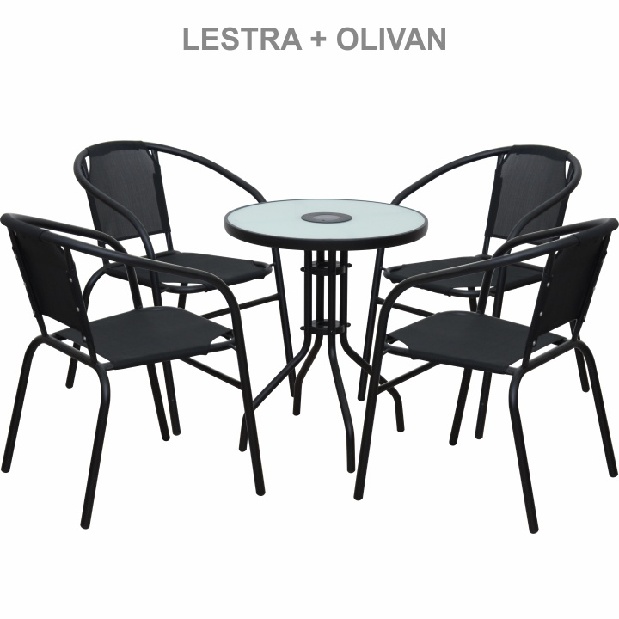 Zahradní stůl Olivan (černá)