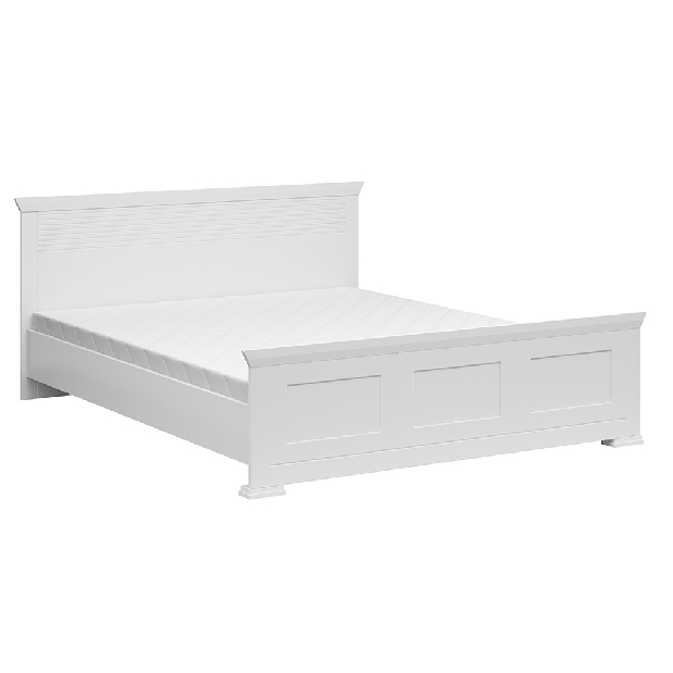 Manželská postel 160 cm Aryness (bílá)