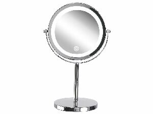 Kosmetické zrcadlo Verde (stříbrná) (s LED osvětlením)