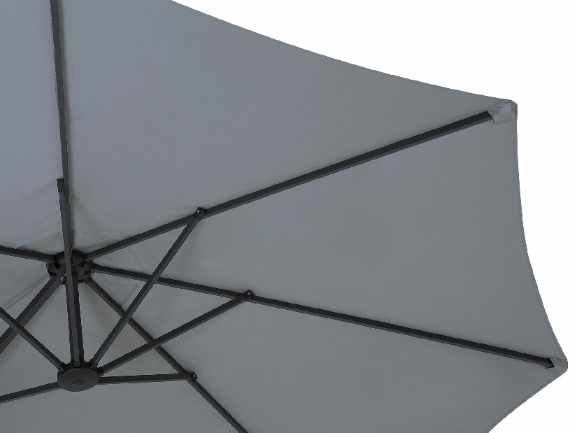 Zahradní slunečník 270 cm SILVANIA (polyester) (tmavě šedá)