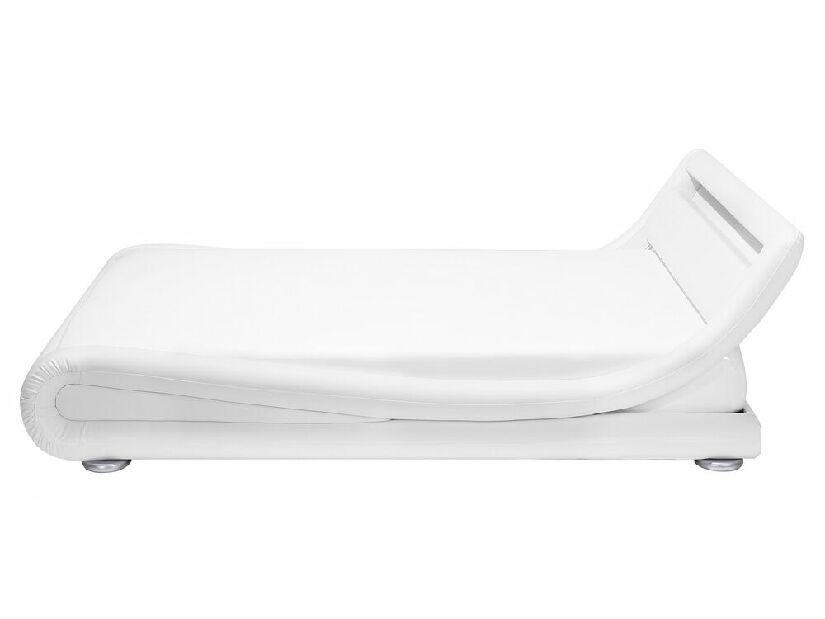 Manželská vodní postel 160 cm Anais (bílá ekokůže) (s roštem a matrací)