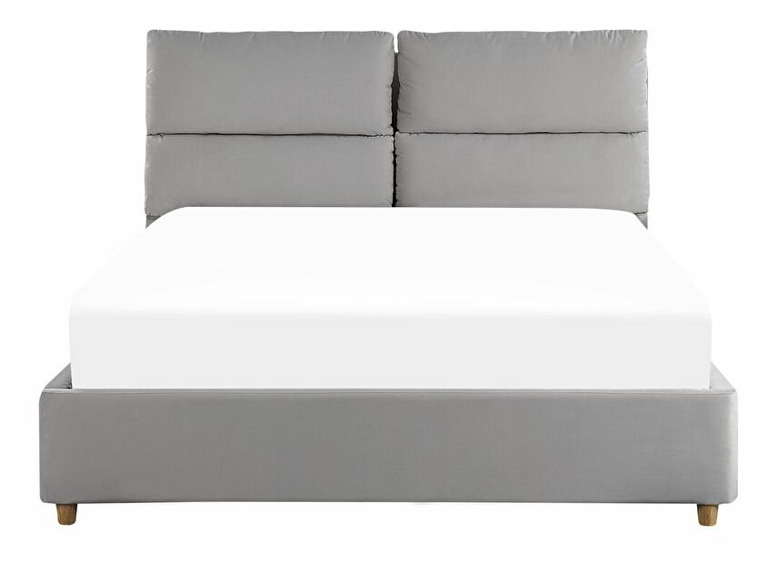 Manželská postel 140 cm Batil (šedá) (s roštem) (s úl. prostorem)