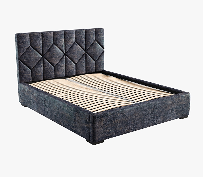 Čalouněná postel 160x200 cm Veggie 1 (tmavě šedá)