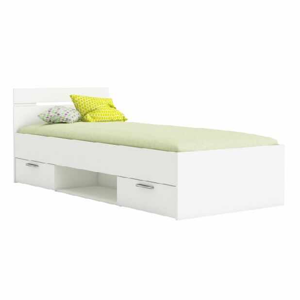 Jednolůžková postel 90 cm Michigan (bíla)