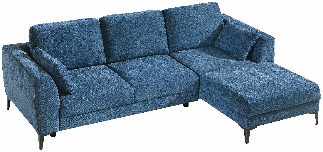 Rohová sedačka Ivonne (tmavě modrá) (L)