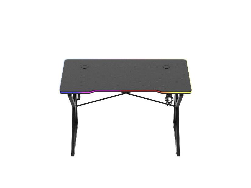 PC stolek Hyperion 1.7 (černá + vícebarevná) (s LED osvětlením)