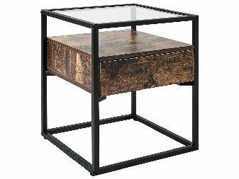 Příruční stolek Mauza (tmavé dřevo)
