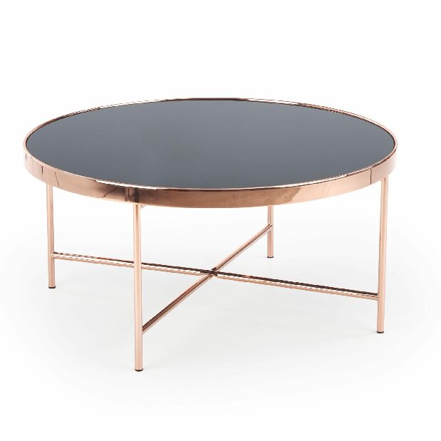Konferenční stolek Luta (černá + růžová zlatá)