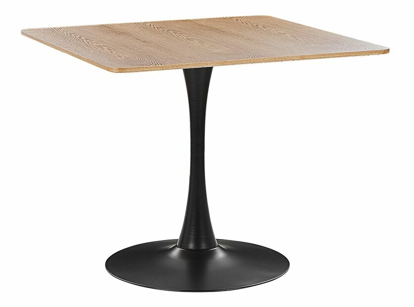 Jídelní stůl Berylle (světlé dřevo + černá) (pro 4 osoby)