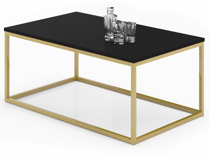 Konferenční stolek Namira (zlatá + černá)