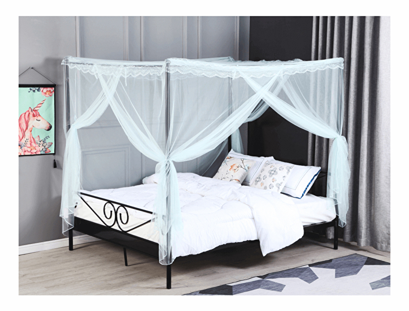 Manželská postel 160 cm Anabella (černá)